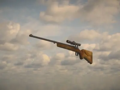 Western Rifle Low-poly 3D model