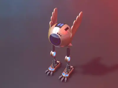 robot with wings 3D model