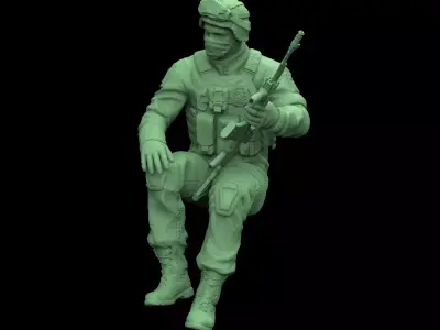 UKRAINIAN Tank Commander 3D print model