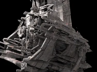 Dark Dreadnaught airship 2 3D model