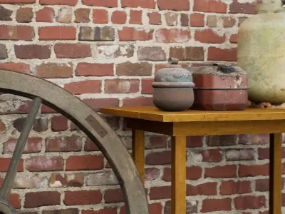 table Low-poly 3D model 14
