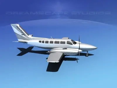 Cessna 404 Titan Alpha Express 3D model