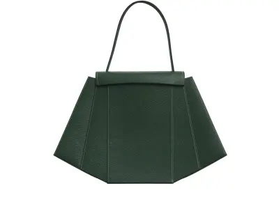 Dark green Leather Flap Bag 3D model