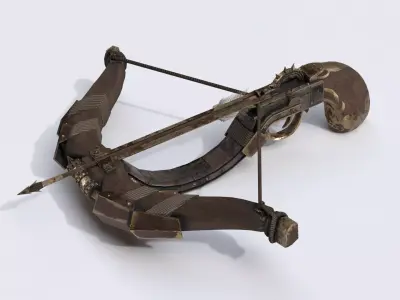 One handed crossbow Low-poly 3D model