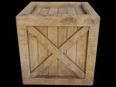 Wooden Crate Free low-poly 3D model purchase
