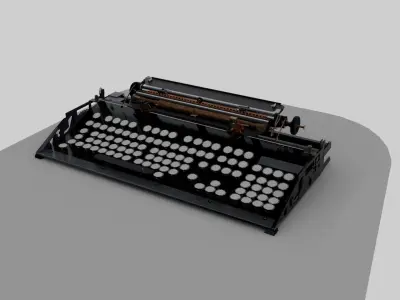 Retro Typewriter Model 3D model