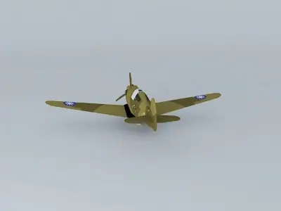 Battle plane P-40 Free 3D model