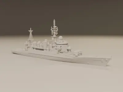 battle ship 3D print model