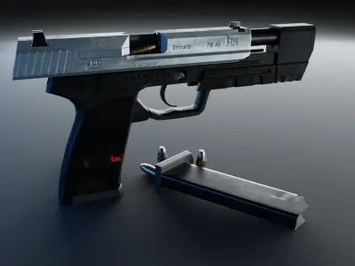 USP Match Low-poly 3D model buy