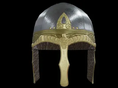 Viking Helmet Spangenhelm Low-poly 3D model