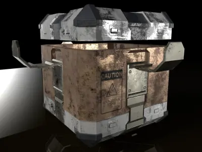 Sci-Fi Animated Lootbox Type4 Low-poly 3D model