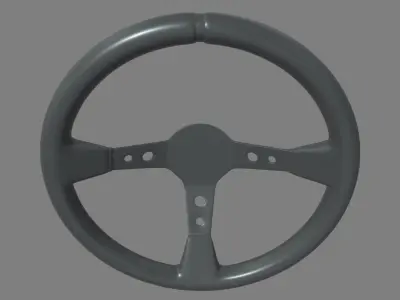 Steering Wheel Rally Car Low-poly 3D model
