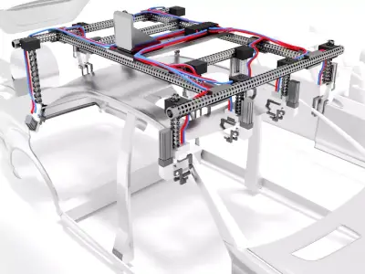 Gripper car assembly system 3D model