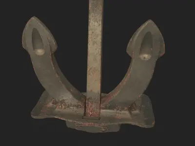 PBR Props - rusted Ship Anchor 3D model