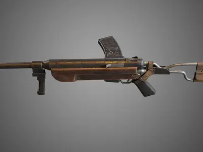 MK-1 gun Low-poly 3D model