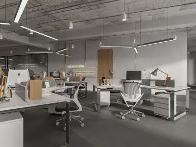 office interior 3D model 8