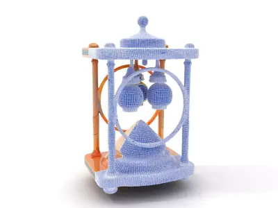 Golden Sand Timer model pack Low-poly 3D model