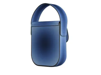 Blue Suede Flap Bag 3D model