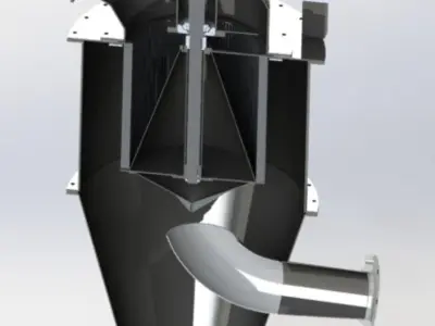 0-500 MICRONIZED DYNAMIC SEPARATOR 3D model
