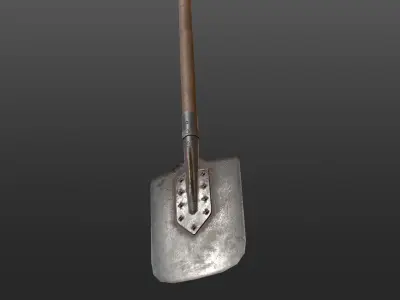 Shovel Army Ammunition USSR WWII Low-poly 3D model