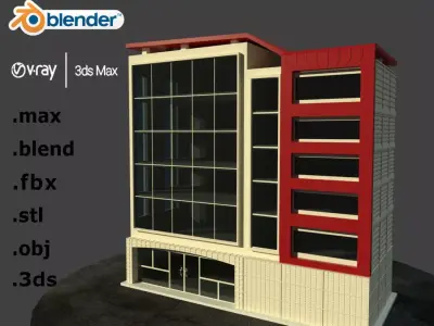 OFFICE BUILDING Free low-poly 3D model