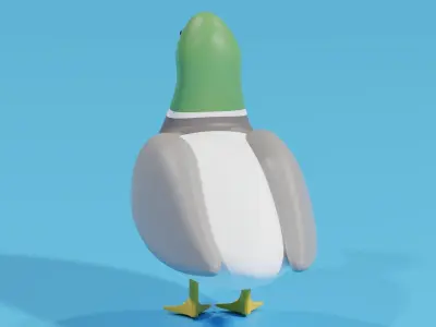 Cartoon Duck 3D model get