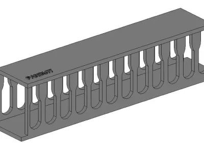 ORGANIZADOR rectangular shelf with two rows of drawers 3D model