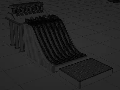 Cube Pool filled By Cubes 3D model