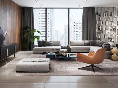 Apartment Scene for Cinema 4D and Corona Renderer 3D model purchase