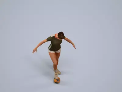 00504Beatrice003 - Adult Caucasian woman exercising in athletic 3D model