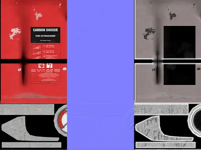 Fire Extinguisher Low-poly 3D model 24