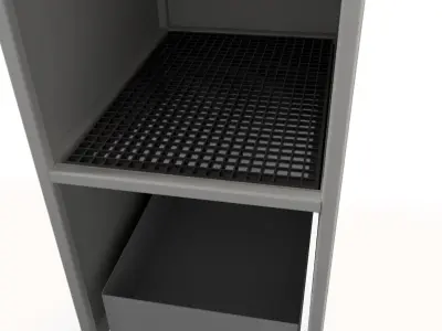 GRILLED PARTS CLEANING CABINET Low-poly 3D model