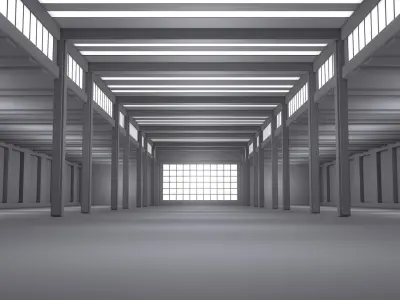 Basement Interior Low-poly 3D model