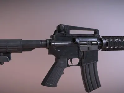Colt M4 Rifle Low-poly 3D model