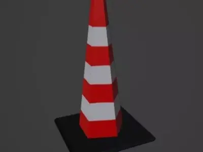 Basic Traffic Cone  Free low-poly 3D model