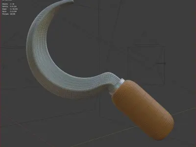 3d scythe shovel 3D model