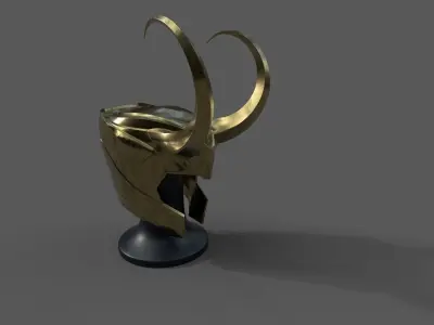 Loki Helmet Low-poly 3D model