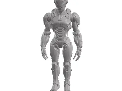 Humanoid Robot Character 7 Low-poly 3D model