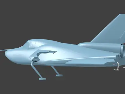 mig-105 lifting body 3D print model