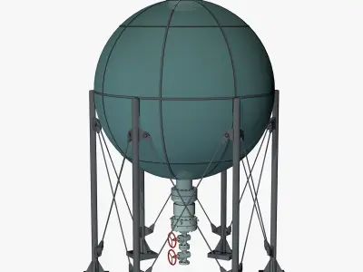 Industrial Storage Spherical Tank 3D model
