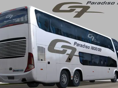 Marcopolo G7 Paradiso 1800DD bus Low-poly 3D model
