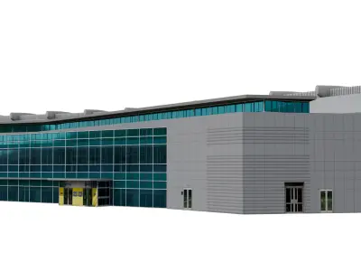 Prince Sultan Bin Abdulaziz  Airport terminal - OETB  Low-poly 3D model
