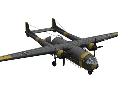 Nord Noratlas N-2502 Low-poly 3D model