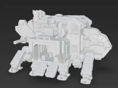 3D Printable Iron Oath Mammoth Multi Legged Transporter 3D model