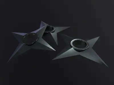 Shuriken 3D Model Low-poly 3D model