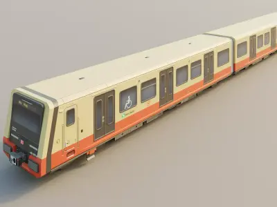 S-Bahn Berlin 484 Train Germany Model Low Poly Low-poly 3D model