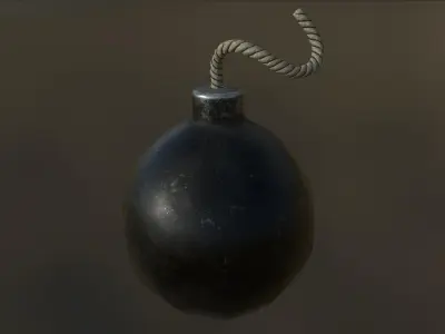 Bomb ball Low-poly 3D model