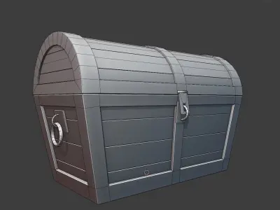 Game Ready Treasure Chest Free low-poly 3D model