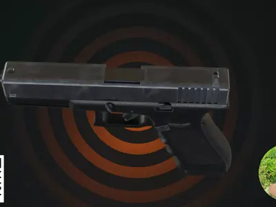 Modern Polymer Strike-Fired Tactical Pistol 3D model