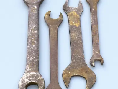 Wrenchs Low SM Low-poly 3D model